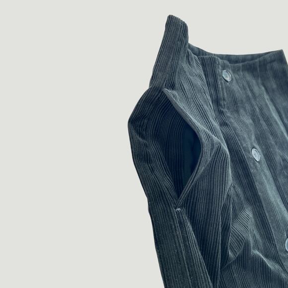 Worthington Green Corduroy Midi Skirt Size 2 Button Front Lined - Picture 3 of 5